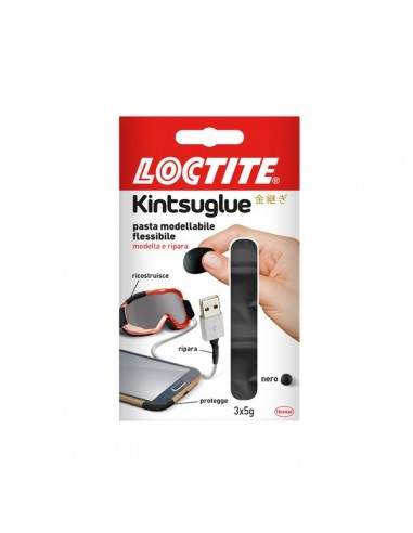 Pasta modellabile Kintsuglue Loctite - nero - 3x5 g - 2239179 (conf.3)