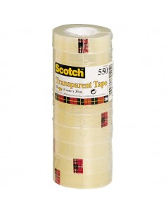 Nastro trasparente Alta Qualità Scotch® 550 - 15 mm x 66 m - 550-1566 (conf.10)