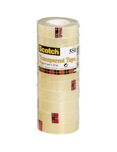 Nastro trasparente Alta Qualità Scotch® 550 - 15 mm x 66 m - 550-1566 (conf.10)