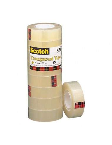 Nastro trasparente Alta Qualità Scotch® 550 - 19 mm x 33 m - 550-1933 (conf.8)