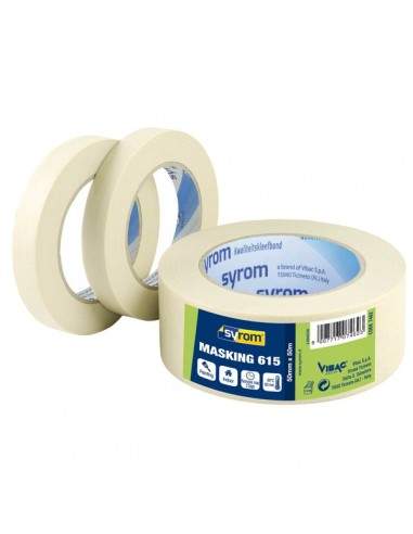 Eurocel® Nastro adesivo in carta - 30 mm x 50 m - conf.10 nastri  (confezione 10 nastri) - Nastro per Mascheratura