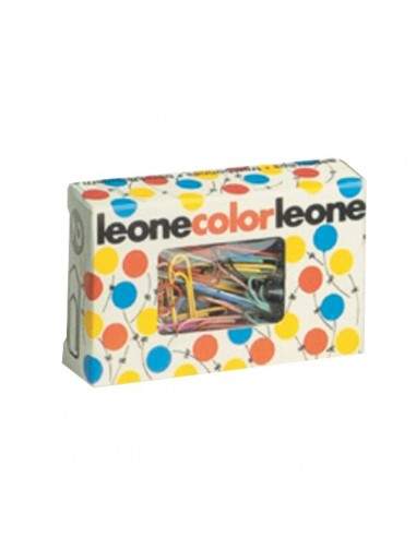 Fermagli colorati Leone Color Dell'Era - Scatola con finestra - N 4 - 32 mm - FX5 (conf.50)