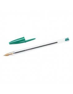 Penna a sfera Cristal® Bic - Medium - verde - 1 mm - 8373629 (conf.50)