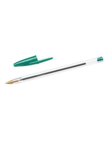 Penna a sfera Cristal® Bic - Medium - verde - 1 mm - 8373629 (conf.50)
