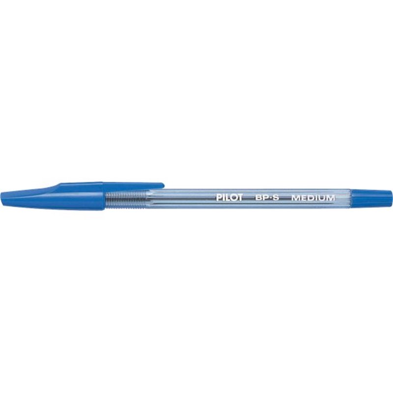 Pentel Superb Penna a sfera Stick, Punta fine da 0,7 mm, Fusto trasparente,  Inchiostro blu - Penne a Sfera Stick