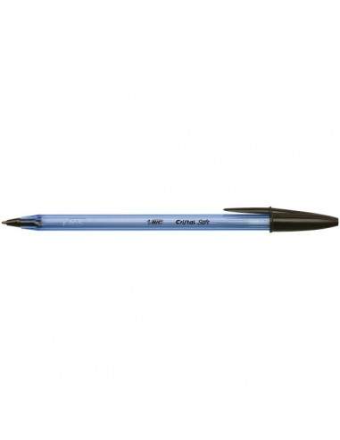 Penna a sfera Cristal Soft Easy Glide Bic - Nero - 951433 (conf.50)