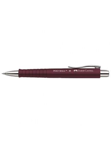 Penna a sfera Polyball Faber Castell - punta XB - tratto 1,2 mm - fusto prugna - 241137