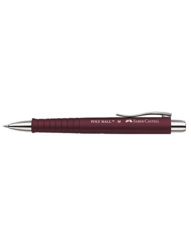 Penna a sfera Polyball Faber Castell - punta XB - tratto 1,2 mm - fusto prugna - 241137