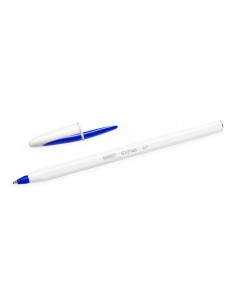 Penne Cristal UP Bicolor Bic - Bianco/Blu - 949879 (conf.20)