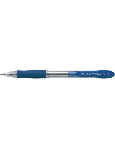 Penna a sfera a scatto Supergrip Pilot - 0,7 mm - blu - 001532 (conf.12)