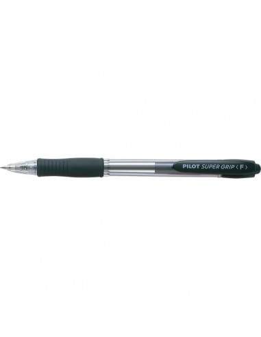 Penna a sfera a scatto Supergrip Pilot - 0,7 mm - nero - 001531 (conf.12)