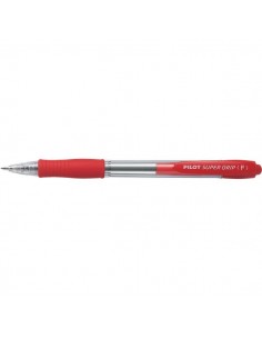 Penna a sfera a scatto Supergrip Pilot - 0,7 mm - rosso - 001533 (conf.12)