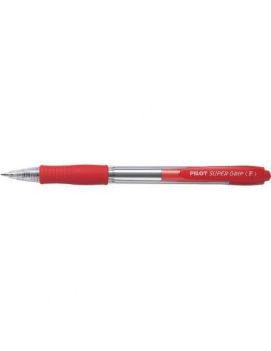 Penna a sfera a scatto Supergrip Pilot - 0,7 mm - rosso - 001533 (conf.12)