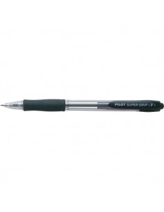 Penna a sfera a scatto Supergrip Pilot - 1 mm - nero - 001440 (conf.12)