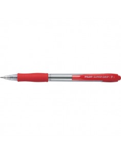 Penna a sfera a scatto Supergrip Pilot - 1 mm - rosso - 001442 (conf.12)