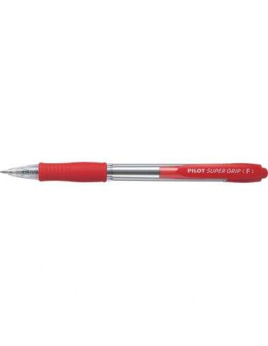 Penna a sfera a scatto Supergrip Pilot - 1 mm - rosso - 001442 (conf.12)