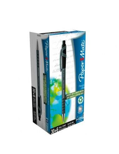 Penna A Sfera A Scatto Flexgrip Ultra Recycled  Papermate - Value Pack - Nero - 1910073 (Conf.36)