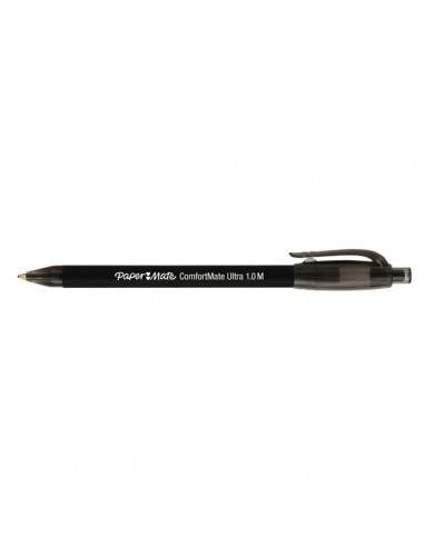 Penna a sfera a scatto ComfortMate Ultra Papermate - nero - 1 mm - S0512261 (conf.12)