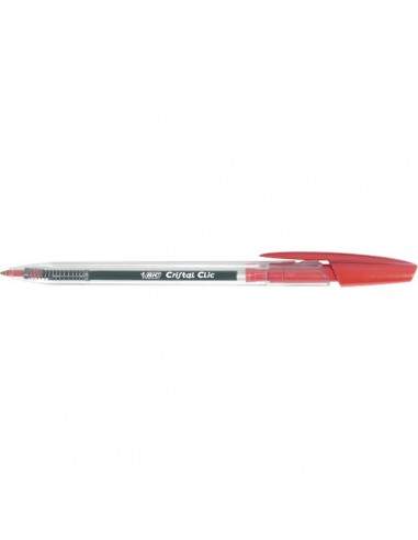 Penna a sfera a scatto Cristal® Clic Bic - rosso - 1 mm - 8507341 (conf.20)