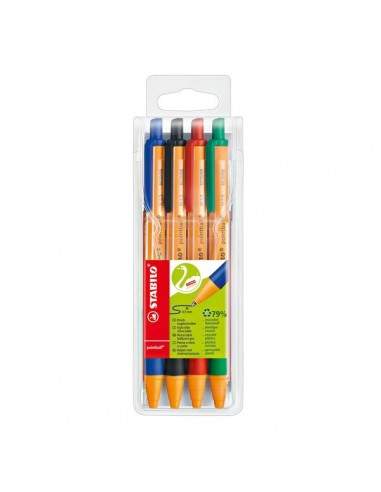 Penna a sfera a scatto pointball® Stabilo - assortiti - 1,2 mm - 6030/4 (conf.4)