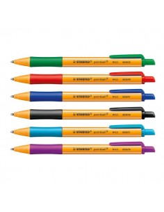 Penna a sfera a scatto pointball® Stabilo - assortiti - 1,2 mm - 6030/6 (conf.6)