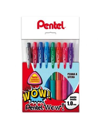 Penna A Sfera A Scatto Pentel Wow!  - Assortito - 0x12017 (Conf.8)