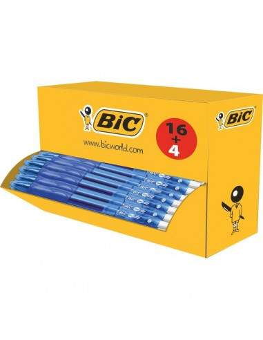 Value pack penna a sfera a scatto Gel-ocity Bic - 0,7 mm - blu - 964797 (conf.20)