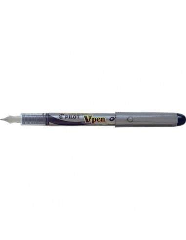 Stilografica V Pen Silver Pilot - nero - media - 007570