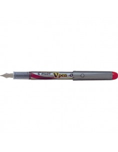 Stilografica V Pen Silver Pilot - rosso - media - 007572