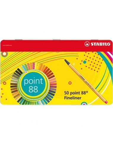 Fineliner point 88®  Stabilo - 0,4 mm - assortiti - 8850-6 (conf.50)