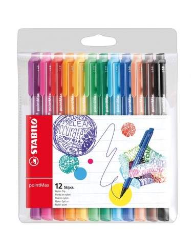 Fineliner pointMax Stabilo - 0,8 mm - assortiti - 488/12-01 (conf.12)