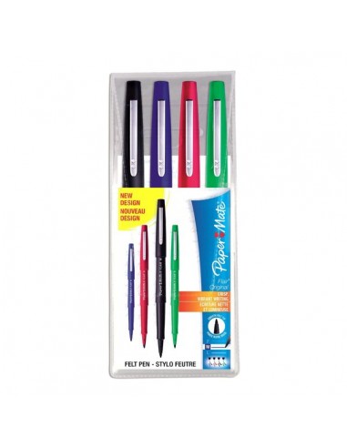 Penna con punta sintetica Flair Nylon Papermate - assortiti - S0917670 (conf.4)