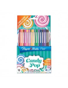 Penne Flair Nylon CANDY POP Papermate - 1 mm - assortiti - 1985621 (conf.16)