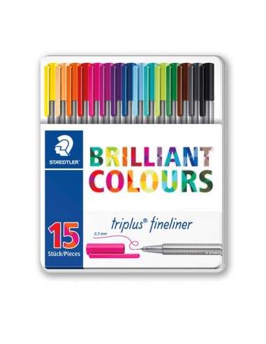 Triplus® fineliner "Brilliant Colours" Staedtler - 334M15 (conf.15)