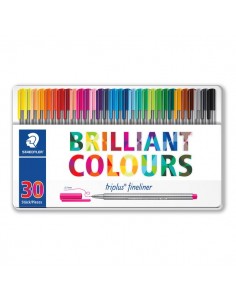 Triplus® fineliner "Brilliant Colours" Staedtler - 334M30 (conf.30)