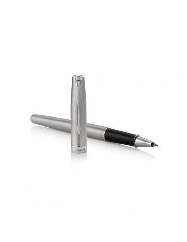 Penna roller Sonnet Stainless Steel CT Parker - ink nero - F - 1931511