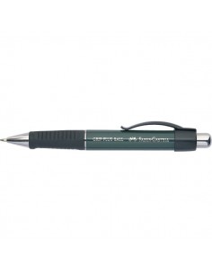 Penna a sfera Grip Plus Metallic Faber Castell - blu - pulsante - 140700