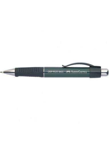 Penna a sfera Grip Plus Metallic Faber Castell - blu - pulsante - 140700