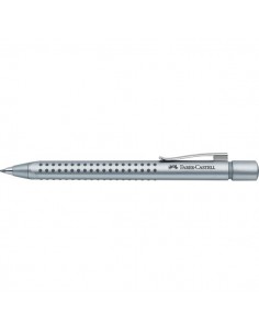 Penna a sfera GRIP 2011 Faber Castell - blu - acciaio - pulsante - 144111