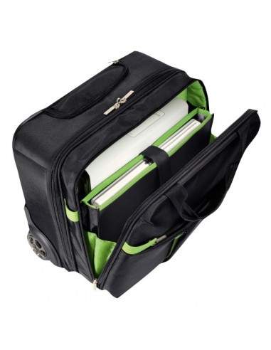 Trolley Carry-On Smart Traveller Leitz Complete  - 20x37x42 cm - Nero/Verde - 60590095