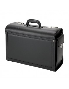 Borsa pilota in similpelle Alassio - 45,5x20x34 cm - nero - 45028