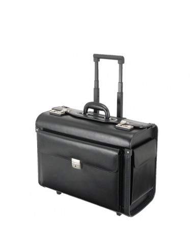 Borsa pilota Alassio - 48,5x23x37 cm - simil pelle - nero - 92301