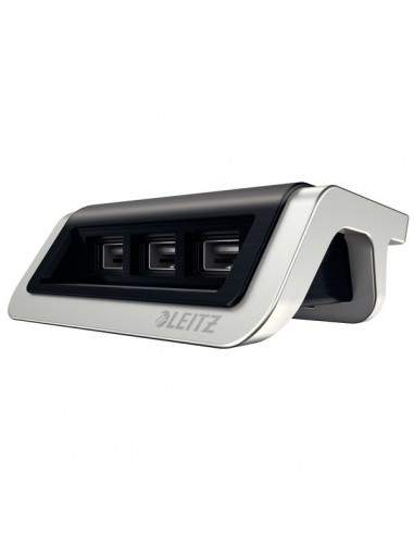 Caricatore USB linea Style Leitz - USB 3 porte - nero - 62070094