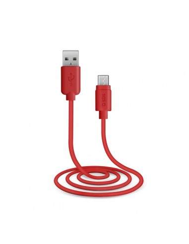 Cavo dati e ricarica USB 2.0 a MICRO USB SBS - 1 mt - rosso - TECABLEMICROR