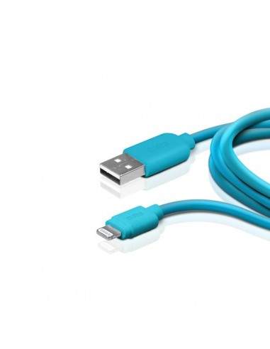 Cavo dati e ricarica USB 2.0 a Apple Lightning SBS - 1 mt - azzurro - TECABLEUSBIP5A