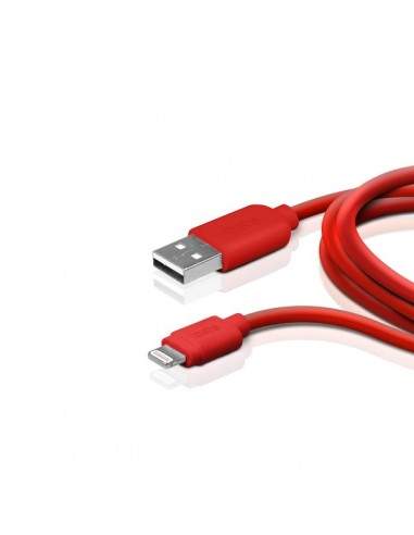 Cavo dati e ricarica USB 2.0 a Apple Lightning SBS - 1 mt - rosso - TECABLEUSBIP5R