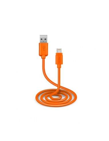 Cavo dati e ricarica USB 2.0 a Apple Lightning SBS - 1 mt - arancione - TECABLEUSBIP5O