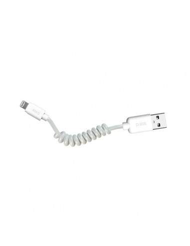 Cavo dati e ricarica USB 2.0 a Apple Lightning cordonato SBS - 0,5 mt - bianco - TECABLEUSBIP5SW