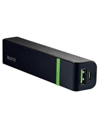 Caricatore HiSpeed Powerbank Leitz - 2600mAh - 1 x Micro USB (DC 5V, 2A) - Nero - 63110095