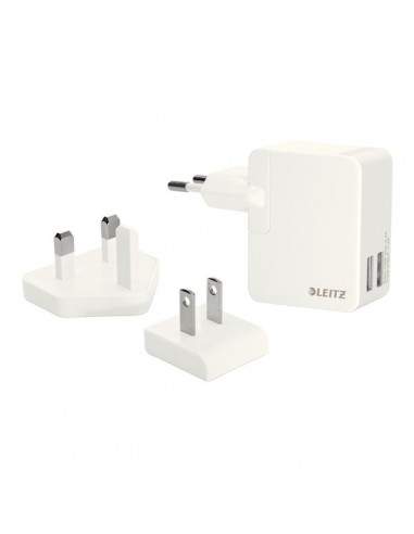 Caricatore da muro Universale Leitz Complete Traveller - 2 porte USB - bianco - 65200001